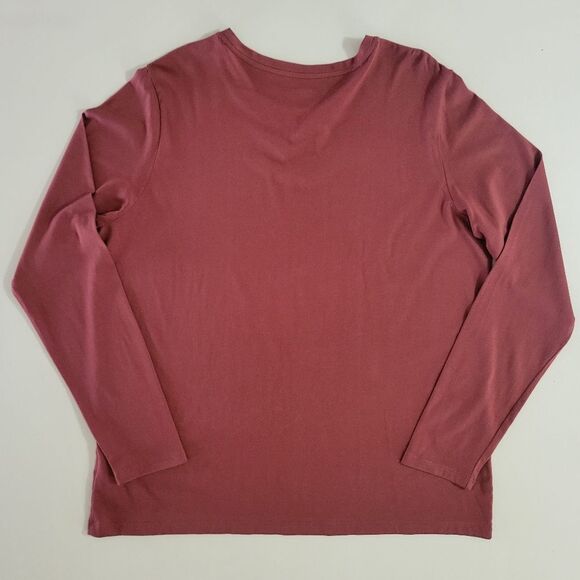 Lands' End Men's Super-T™ Rust Long Sleeve Crewneck T-Shirt - Picture 14 of 15